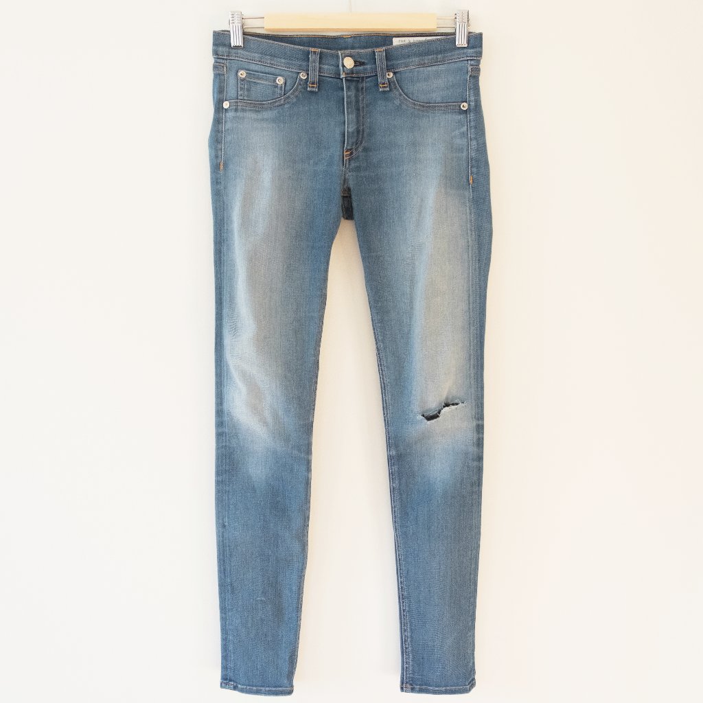Rag & Bone Mid Rise Skinny Jeans In Remond Wash